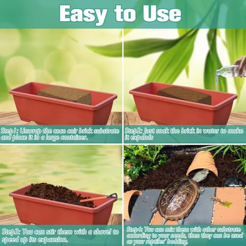 4 Pack Compressed Coconut Fiber Substrate for Reptiles (4 pack)
