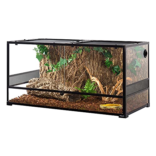 REPTIZOO Large Reptile Terrarium (48" x 24" x 24" (Mesh Panel))