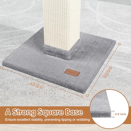 Cat Scratching Post 33 inch for Indoor Cats (Grey)