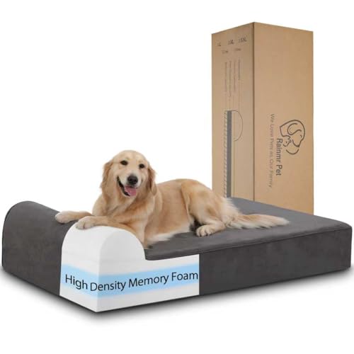Orthopedic Dog Beds for Large Dogs (48.0"L x 30.0"W x 7.0"TH / Premium Version-Grey)