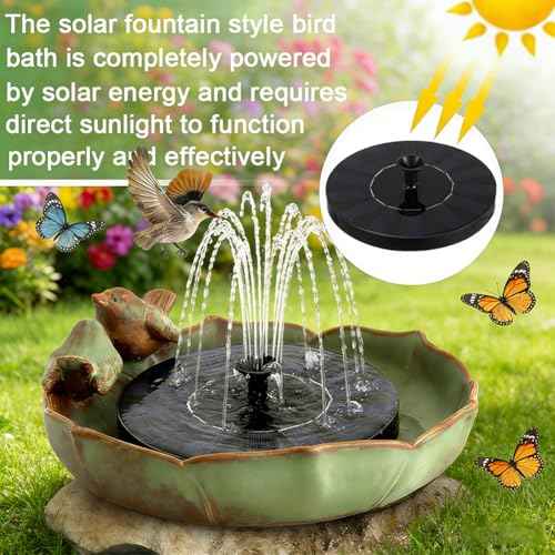 Solar Hummingbird Fountain (birdbathwithfundation)