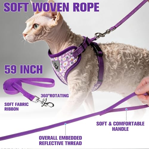 Escape Proof Cat Harness and Leash Set (Daisy / Medium)