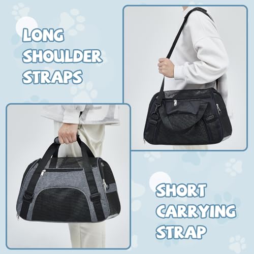 4 Pcs Cat Carrier Soft (Black, Gray)