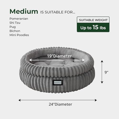 Cat Bed Kitten Bed (24.0"L x 24.0"W x 9"Th / Grey)