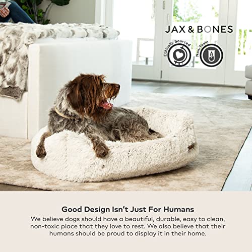 Napper White Faux Fur Dog Bed w (Medium / White)
