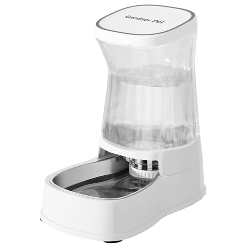 Automatic Dog Water Dispenser (Pearl White / 1 Gallon)