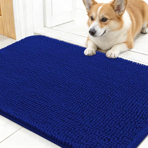 Dog Door Mat for Muddy Paws 24x16 (Royal Blue / 24" X 16")