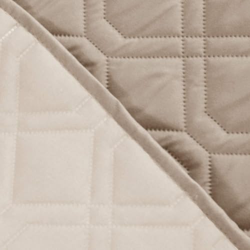 Waterproof Dog Bed Cover Pet Blanket for Furniture Bed Couch Sofa Reversible (82x102 Inch (Pack of 1) / Cream+beige)