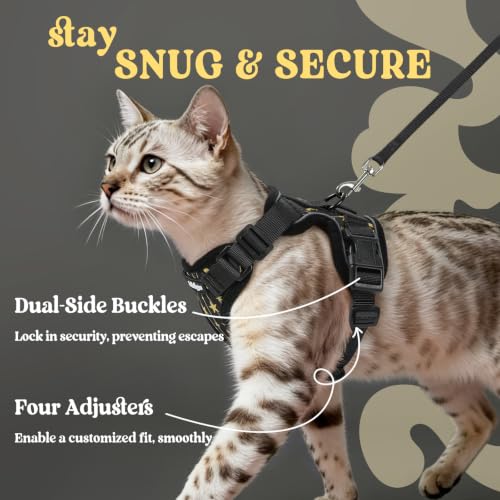 Cat Harness and Leash Set (Xxs / Lunar Prowl)