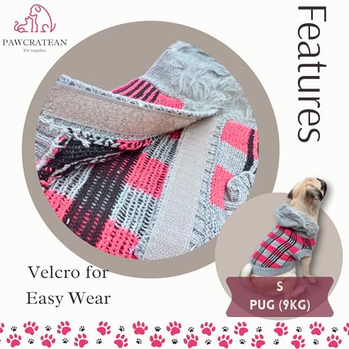 Cute Sweater for Dogs and Cats Soft Flannel Pet Outfit Warm and Cozy Animal Hoodie Small to Large Pet Clothes for Halloween Parties and Everyday Wear (Small)