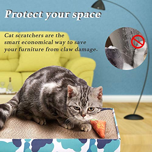 Cat Scratcher Cardboard Reversible Scratching Board Kitty Corrugated Scratching Pad Bed Catnip Included XXL 3PCS (XL-3pcs)