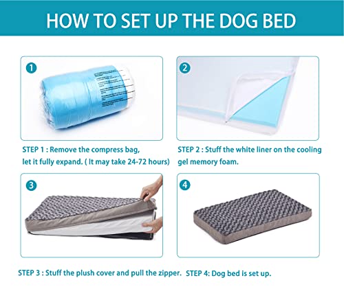 Orthopedic Memory Foam Dog Bed (Rose Plush / X-Large-41"x 29" x 4")