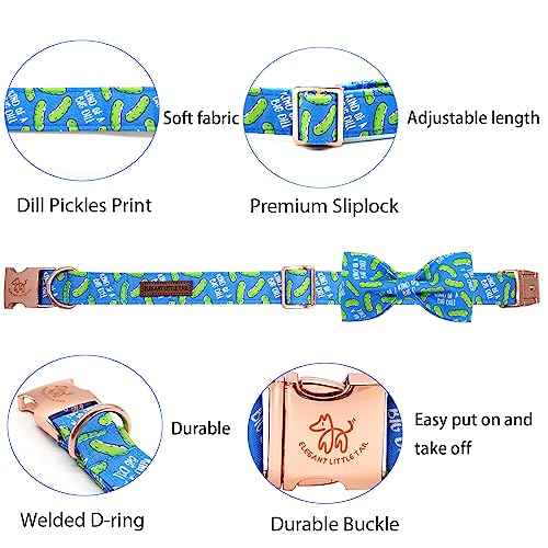 Dog Collar Dog Collar with Bow tie (Dill Pickles / Medium (Pack of 1))
