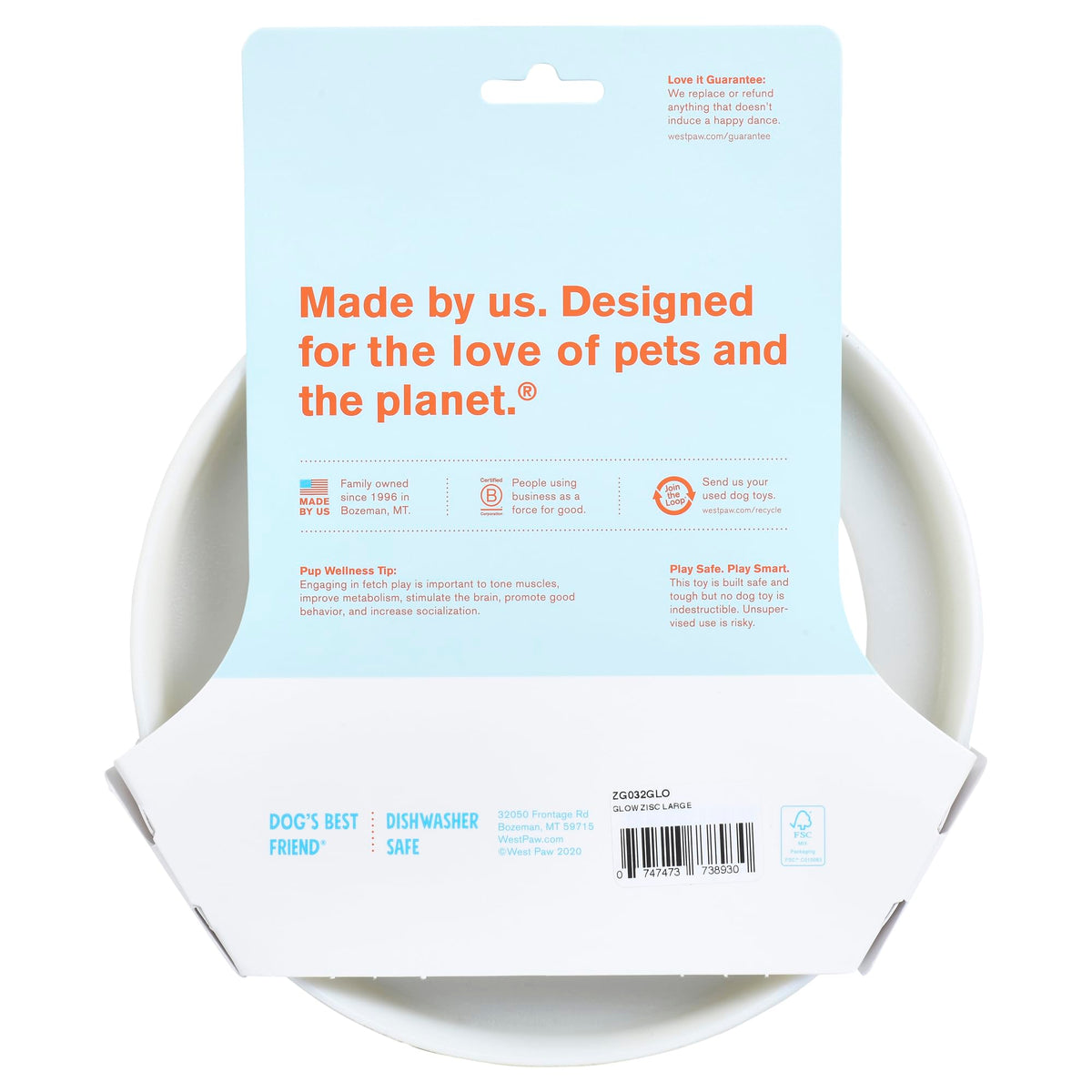 Zisc High Flying Disc Dog Toy (Large / Glow)