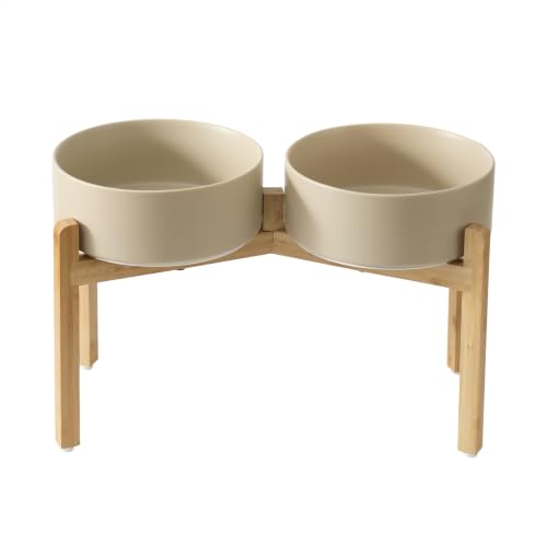 Dog Bowls Elevated (Matte Khaki)
