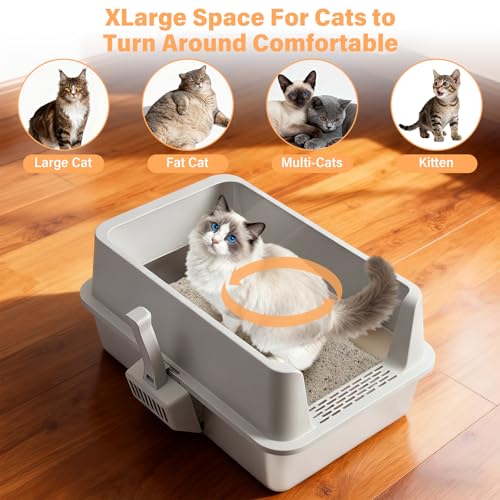 Stainless Steel Litter Box XL (XL-lid box)