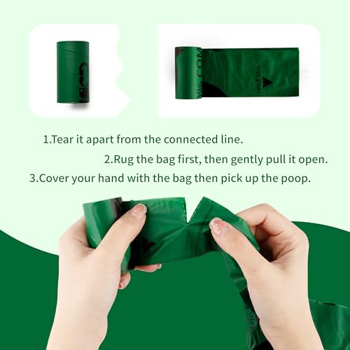 Certified Home Compostable Dog Poop Bags (Dark Green / 120 Count (Pack of 1))