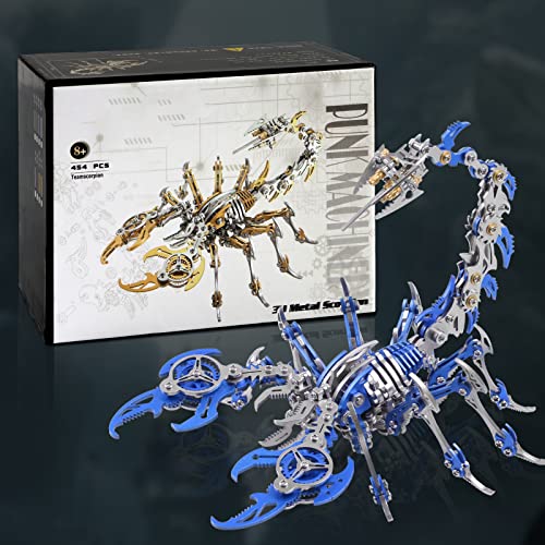 Scorpion 3D Metal Puzzles Kits for Adults Teens (Blue)