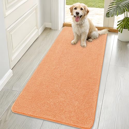 Dog Door Mat for Muddy Paws 70x35 (Orange / 70" X 35")