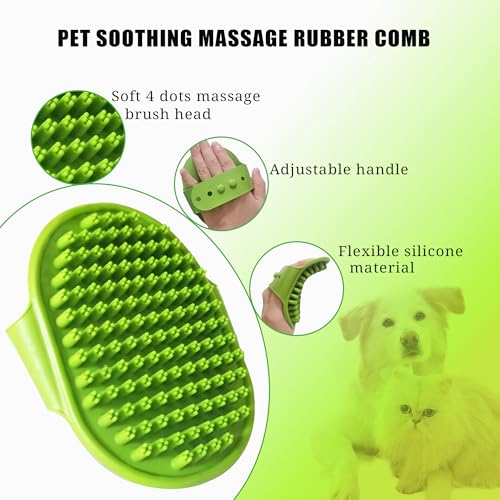Cat Grooming Brush Kit 6 Tools (Green)