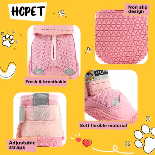 Dog Shoes for Dogs (Pink / Width 2.16 in)