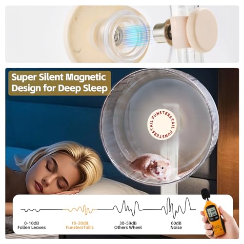 Super Silent Hamster Wheel 8.7 Inch (Cream White / Small(8.7 inch))