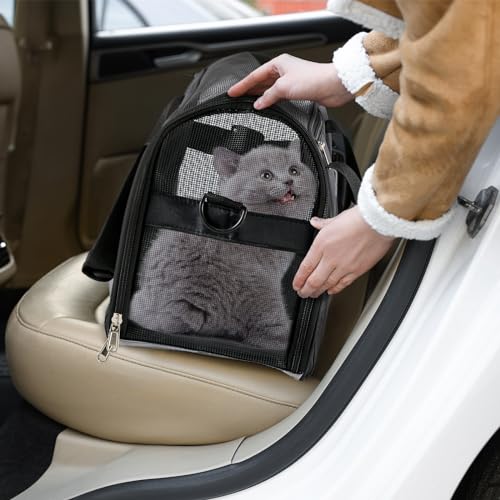 4 Pcs Cat Carrier Soft (Black, Gray)