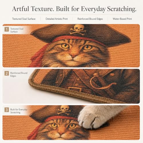 Art Sisal Cat Scratcher Mat (Explorer Cat)