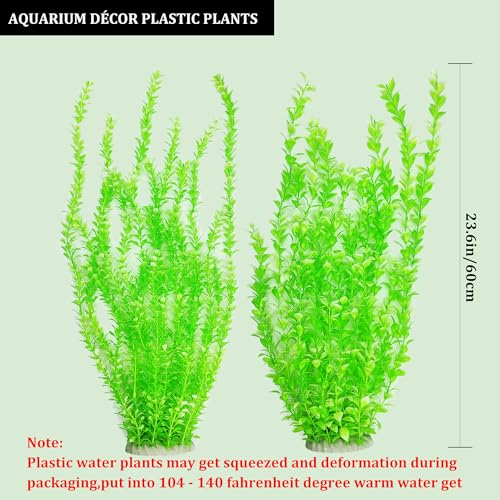 2 Pcs 24 Inch Tall Aquarium Plants (Green(style G))