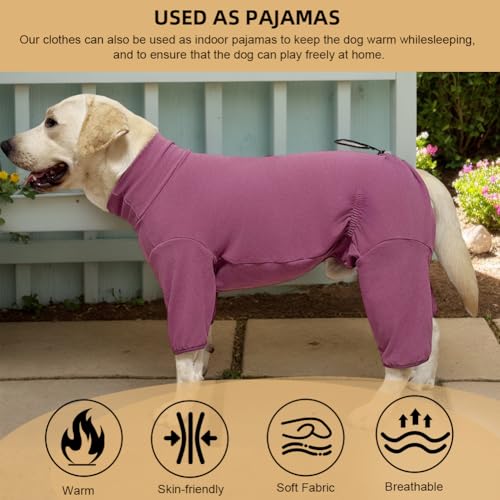 Dog Pyjamas PJS Sweater Clothes and Home Clothing Suitable for Large to Giant Breeds of Dogs (Thick Red / 6XL)