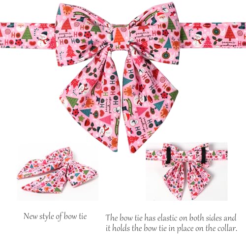 Christmas Dog Collar with Sailor Bow (Large (Pack of 1) / Ho Xmas(Sailor Bow))