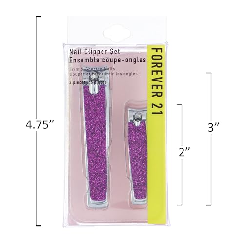 Nail Clippers Set (Purple Glitter)
