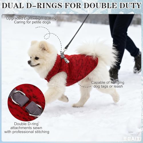 Fleece Dog Sweater (Mixed Red / Large)