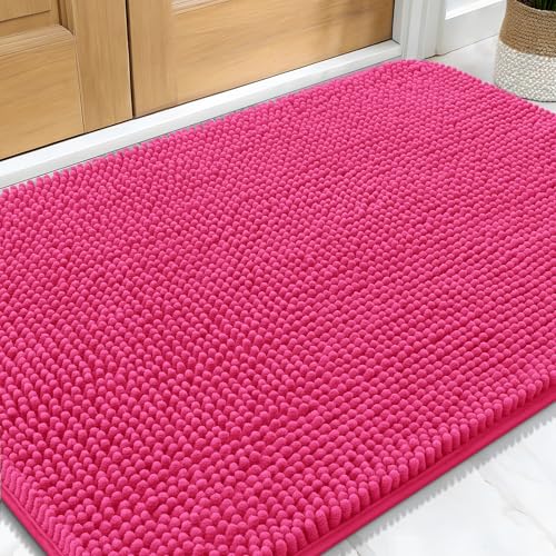 Dog Door Mat for Muddy Paws 34x21 (Hot Pink / 34" X 21")