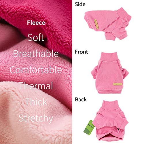 3 Pack Classic Fleece Dog Sweater (X-Large / Pink-Rose-Baby Pink)