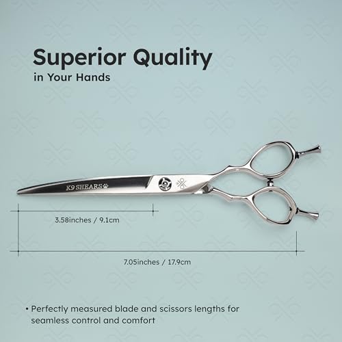 7" Curved Grooming Scissors for Poodles (7" Curved)