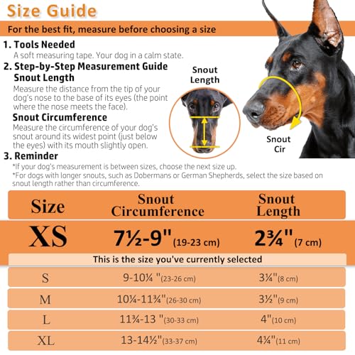 Dog Muzzle Humane Basket Muzzle for Small Dogs Biting (XS)