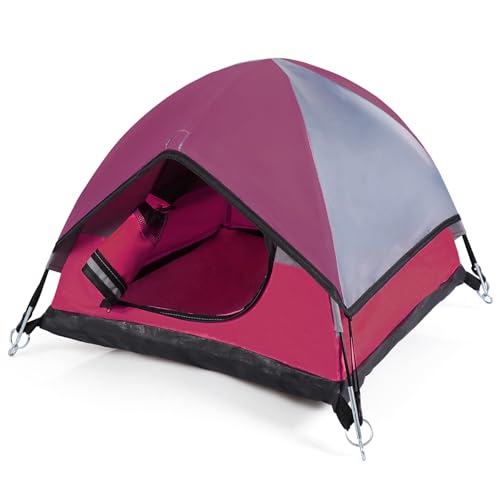 Cat Camping Tent (Red / 21 x 21 x 14 Inches)