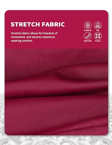 Horse Fly Mask with Forelock Opening Stretch Breathable and Comfortable for Horses UV (Burgundy / M)