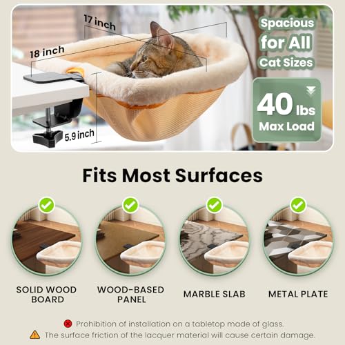 Cat Desk Bed One (Cream)