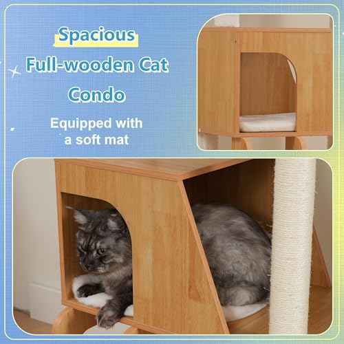 Wooden Cat Tree (Walnut)