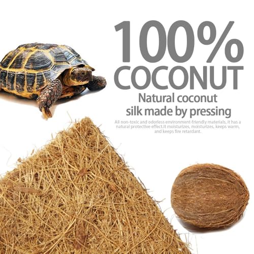 35.4×15.7" Reptile Carpet Coconut Fiber Substrate Large Lizard Cage Mat Coco Fiber Liner Snake Bedding Natual Coconut Fiber Carpet for Bearded Dragon Turtles Iguana Tortoises (15.7x35.4inch)