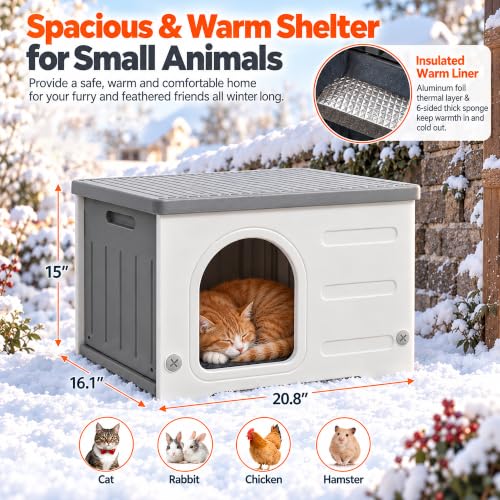 HDPE Cat House with Liner (Modern)
