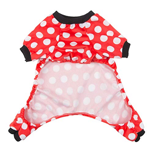 Dog Halloween Pajamas Puppy Onesies Small Dogs Soft Pjs Coat Cat Apparel Comfy Pet Christmas Clothes Outfit Doggie Bodysuit (Large / Polka Dots)