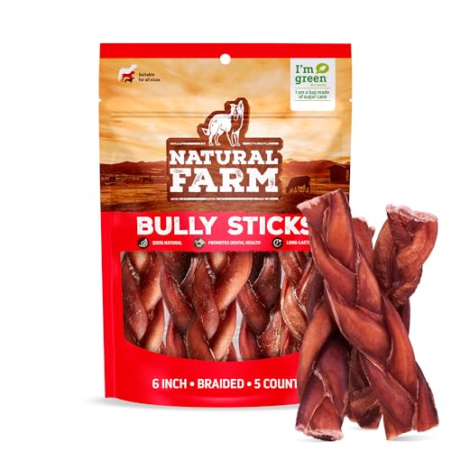Odor Free Braided Bully Sticks (6" Braided - 5 Count)
