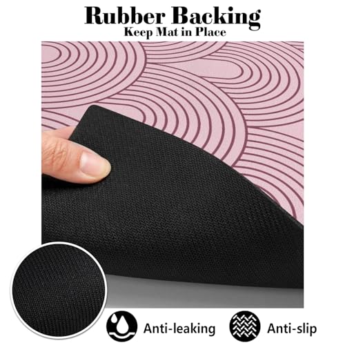 Dog Food Mats for Floors Absorbent (XL(24"×32") / 01-Pink)