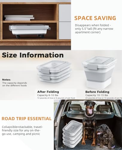 10 13Lbs Airtight Dog Food Storage Container (Clear/13 lbs)
