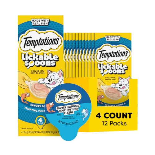 Lickable Spoons Wet Cat Treats (4 Count (Pack of 12))