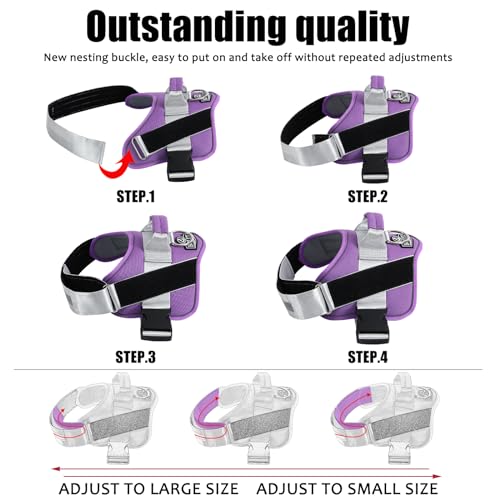 Dog Harness No (Large (Pack of 1) / Lavender)