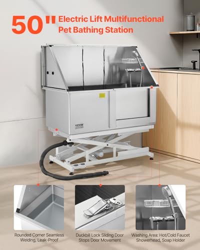 Electric Lift Dog Washing Station (Electric Right Door / 50 inch)